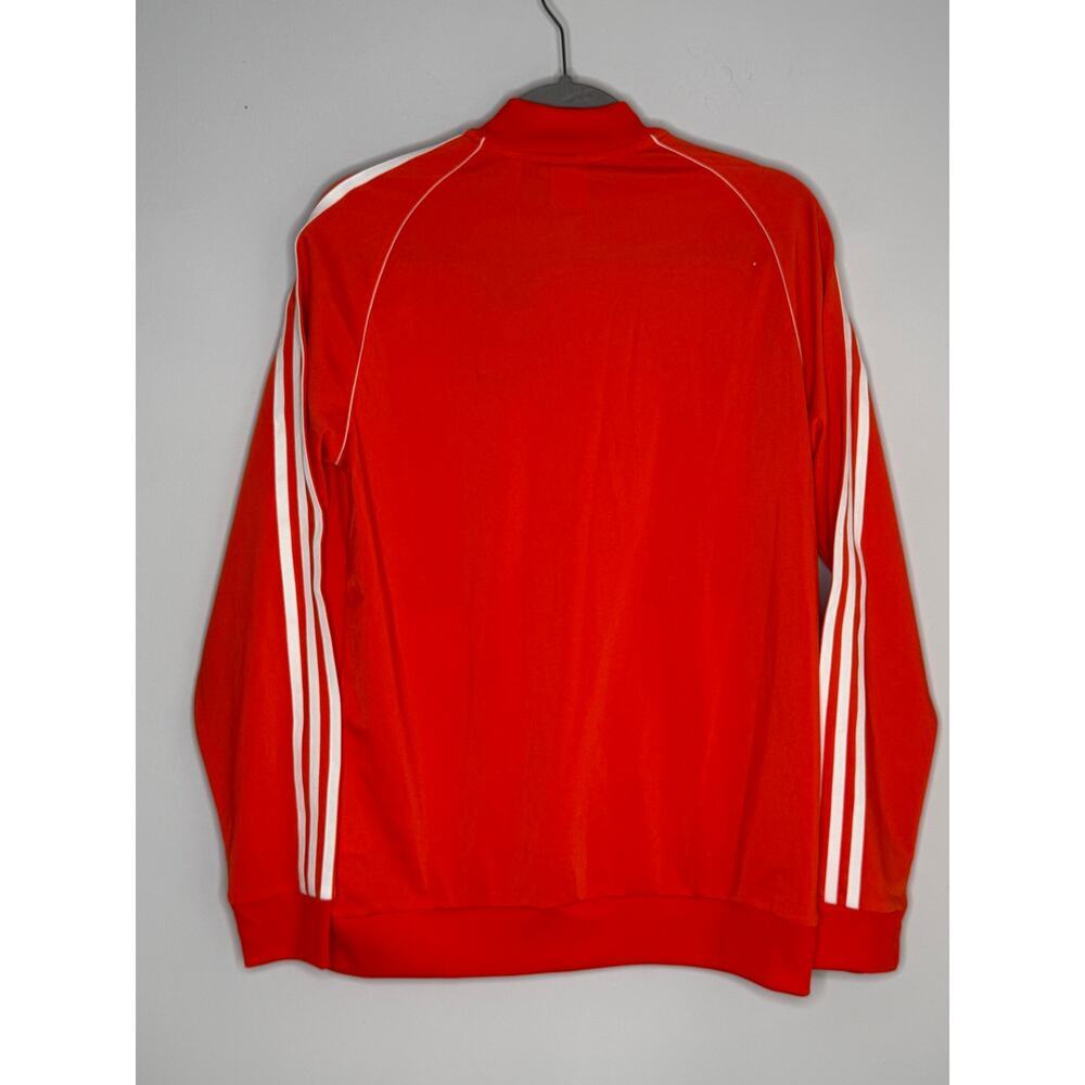 Adidas 3 Stripe Track Jacket Orange Youth Sz15-16Yr XL Full Zip Sweatshirt - Picture 2 of 9